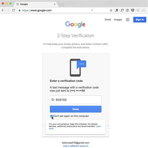 google account verification.